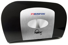 Merfin® iView™ 5 in. Twin Mini Jumbo Bath Tissue Dispenser. 13.5 X 5.3 X 8.5 in. Black.