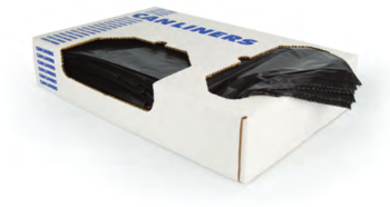 Heritage X-Liner Reprocessed Can Liners. 40-45 gal. 1.2 mil. 40 X 46 in. Black. 100 bags/case.