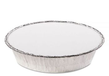 7" Round Foil Pan w/Lam Board Lid Combo Pack 200 / 200