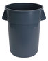 A Picture of product BWK-44GLWRGRA Boardwalk® Round Waste Receptacle. 44 gal. Gray.