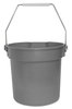 A Picture of product IMP-5510 Impact® Deluxe Heavy-Duty Polypropylene Bucket. 10 qt. Gray.