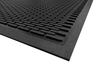 A Picture of product 963-849 Superscrape Indoor/Outdoor Floor Mat, Oblong Pattern, Smooth Back. 4 X 6 ft. Black.