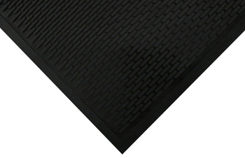 Superscrape Indoor/Outdoor Floor Mat, Oblong Pattern, Smooth Back. 4 X 6 ft. Black.