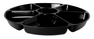 A Picture of product FIS-D16070BK Platter Pleasers 7 Deep Compartment Trays. 16 in. Black. 12 trays/case.