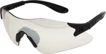 Wrap Around Protective Eye Wear with Adjustable Temple & Indoor/Outdoor Lens. 12 pair/box.