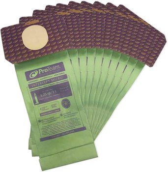 ProTeam 103483 Intercept Micro Filter Bags with 3.25-Quart Capacity, 10-Pack of Replacement Vacuum Filters , Green