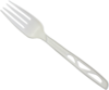 A Picture of product DFD-PME01139 Emerald™ Commerically Compostable Plant to Plastic® Cutlery Forks. White. 1,000/carton.