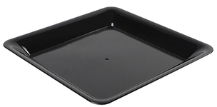 Platter Pleasers, Square Cater Platter, 14" x 14", Black, 20/Case