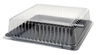 A Picture of product FIS-DDSQ1414L Platter Pleasers Square Cater Tray Dome Lids. 14 X 14 in. Clear. 40/case.