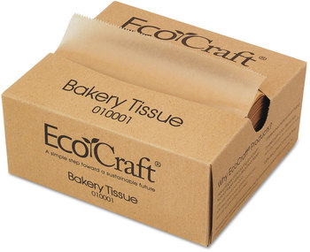 Bagcraft EcoCraft® Interfolded Dry Wax Bakery Tissue, Deli Sheets, 6 x 10.75, Natural, 1,000/Box, 10 Boxes/Case