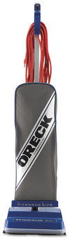 Oreck Commercial Upright Vacuum, 120 V, Gray/Blue, 12 1/2 x 9 1/4 x 47 3/4