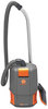 A Picture of product HVR-CH34006 Hoover® Commercial HushTone™ Backpack Vacuum, 6 qt Tank Capacity, Gray/Orange