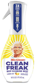 Mr. Clean Freak Deep Cleaning Mist Multi-Surface Spray, Lemon, 16 oz Spray Bottle, 6/Case