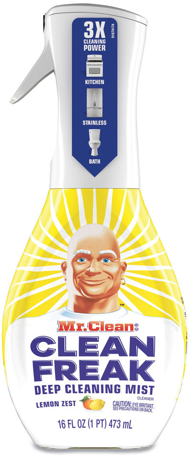 P&G Professional 3700079129 Mr. Clean Freak Deep Cleaning Mist  Multi-Surface Spray, Lemon, 16 oz Spray Bottle, 6/Case