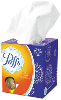 Puffs Facial Tissue. 2-Ply. White. 64 sheets/box, 24 boxes/case.