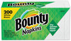 A Picture of product PGC-96595 Bounty Quilted 1-Ply Napkins. 12 1/10 X 12 in. White. 200/pack, 8 packs/case.
