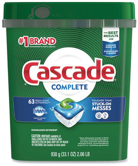 Cascade® Complete ActionPacs® Dishwasher Packs. Fresh Scent. 63/Pack.