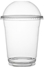 A Picture of product FIS-3198DLH Super Sips PET Dome Lids with Hole, fits 12-24 oz. Cups. Clear. 50/pack, 20 packs/case.