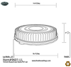 A Picture of product FIS-9601LL Platter Pleasers PETE Low 16 inch Dome Lids. Clear. 25 lids/case.