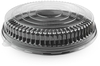 A Picture of product FIS-9601LL Platter Pleasers PETE Low 16 inch Dome Lids. Clear. 25 lids/case.