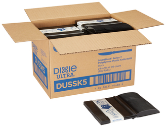 GP Pro Dixie Ultra® Smartstock® Series-T Polystyrene Plastic Knife Refill. Black.