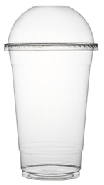 Super Sips PET Dome Lids, No Hole, for 12-24 oz. Cups. Clear. 100/pack, 10 packs/case.