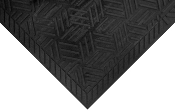 Superscrape Plus Entrance/Scraper Indoor/Outdoor Floor Mat with Smooth Back. 3 X 5 ft. Black.