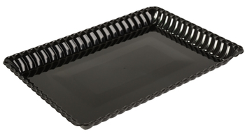Flairware Serving Trays. 9 X 13 in. Black. 48 trays/case.