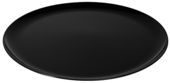 Platter Pleasers Classic Round Trays. 18 in. Black. 25 trays/case.