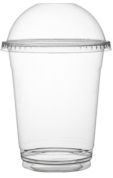 Super Sips PET Dome Lids with Hole, fits 12-24 oz. Cups. Clear. 50/pack, 20 packs/case.