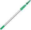A Picture of product UNG-ED550 Unger OptiLoc™ 3-Section Telescopic Extension Poles. 18 ft/5.5 m. Silver/Green. 10/case.
