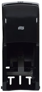 Tork Elevation Vertical Coreless High Capacity Toilet Paper Dispenser. 14.2 X 6.3 X 6.5 in. Black.