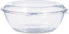 A Picture of product DCC-CTR48BD Dart® SafeSeal™ Tamper-Evident Bowls with Dome Lid, 48 oz, 8.9" Diameter x 3.4"h, Clear, 100/Case