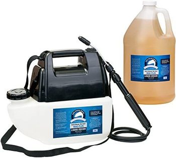 Bare Ground All Natural Anti-Snow Liquid De-Icer with Battery Powered Sprayer. 128 oz (1 gal).