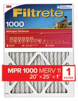 Filtrete™ Allergen Defense Air Filter. 20 X 25 X 1 in.
