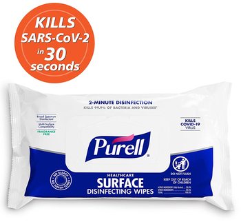 PURELL® Healthcare Surface Disinfecting Wipes, 72 Count Flowpack, 12 Packs/Case