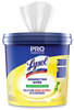 A Picture of product RAC-99856CT LYSOL® Brand Professional Disinfecting Wipe Bucket, 6 x 8, Lemon and Lime Blossom, 800 Wipes/Bucket, 2 Buckets/Carton