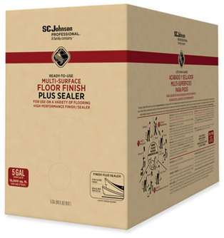 SC Johnson Professional® Ready-To-Use Multi-Surface Floor Finish Plus Sealer. 5 gal. Light Fresh scent. 1 Bag-in-Box.