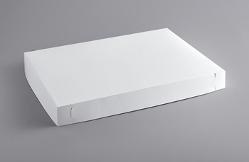Baker's Mark Full Sheet Cake/Bakery Box Tops. 26 1/2 X 18 1/2 X 3 in. White. 50/bundle.