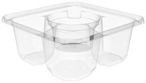 3 Compartment w/Well PET TamperGuard Snack Box