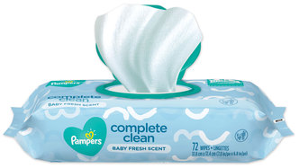 Pampers® Complete Clean™ 1-Ply Baby Wipes. Baby Fresh scent. 72 wipes/pack, 8 packs/case.