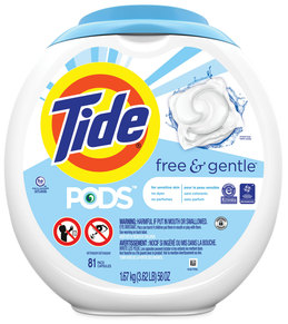 Tide® PODS™Pods, Unscented, 81 Pods/Tub, 4 Tubs/Case