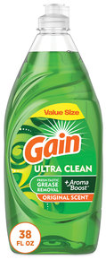 Gain® Dishwashing Liquid, Gain Original, 38 oz Bottle, 8/Carton