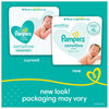 A Picture of product PGC-87076 Pampers® Sensitive Baby Wipes. 6.8 X 7 in. White. Unscented. 56/pack, 8 packs/carton.