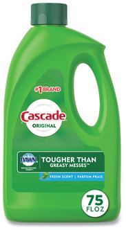 Cascade® ®Dishwasher Gel with Dawn, Fresh, 75 oz Bottle, 6/Carton