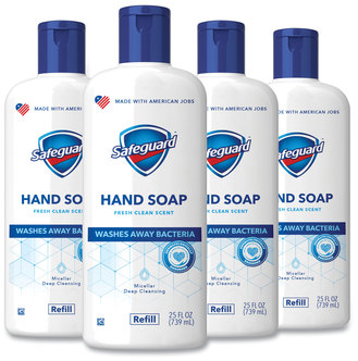 Safeguard™ Liquid Hand Soap, Fresh Clean Scent, 25 oz Bottle, 4/Carton