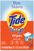 A Picture of product PGC-38150 Tide® To Go Instant Stain Remover Wipes, 6 x 5, Scented, 10/Box, 12 Boxes/Carton