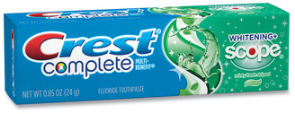 Crest® Complete Whitening Toothpaste + Scope, Minty Fresh, 0.85 oz Tube, 36/Case