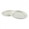A Picture of product BWK-PLATEWF9 Boardwalk® Bagasse Dinnerware Plates. 9 in. White. 500/Carton.