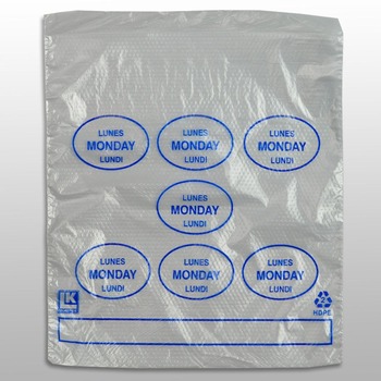 6.5" x 7" + 1.75"LP + 1.75"FB 0.5 mil Portion Control Saddle Pack w/ Monday (print in blue), 2000/CS